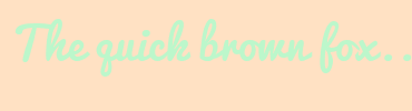 Image with Font Color BCF7CB and Background Color FFE1C3